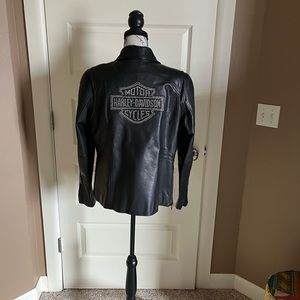 Harley-Davidson leather jacket.